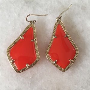 Kendra Scott Orange Drop Earrings